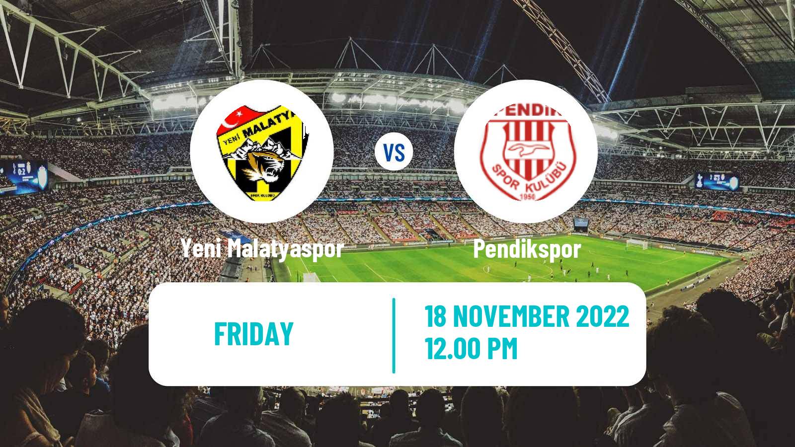 Soccer Turkish First League Yeni Malatyaspor - Pendikspor
