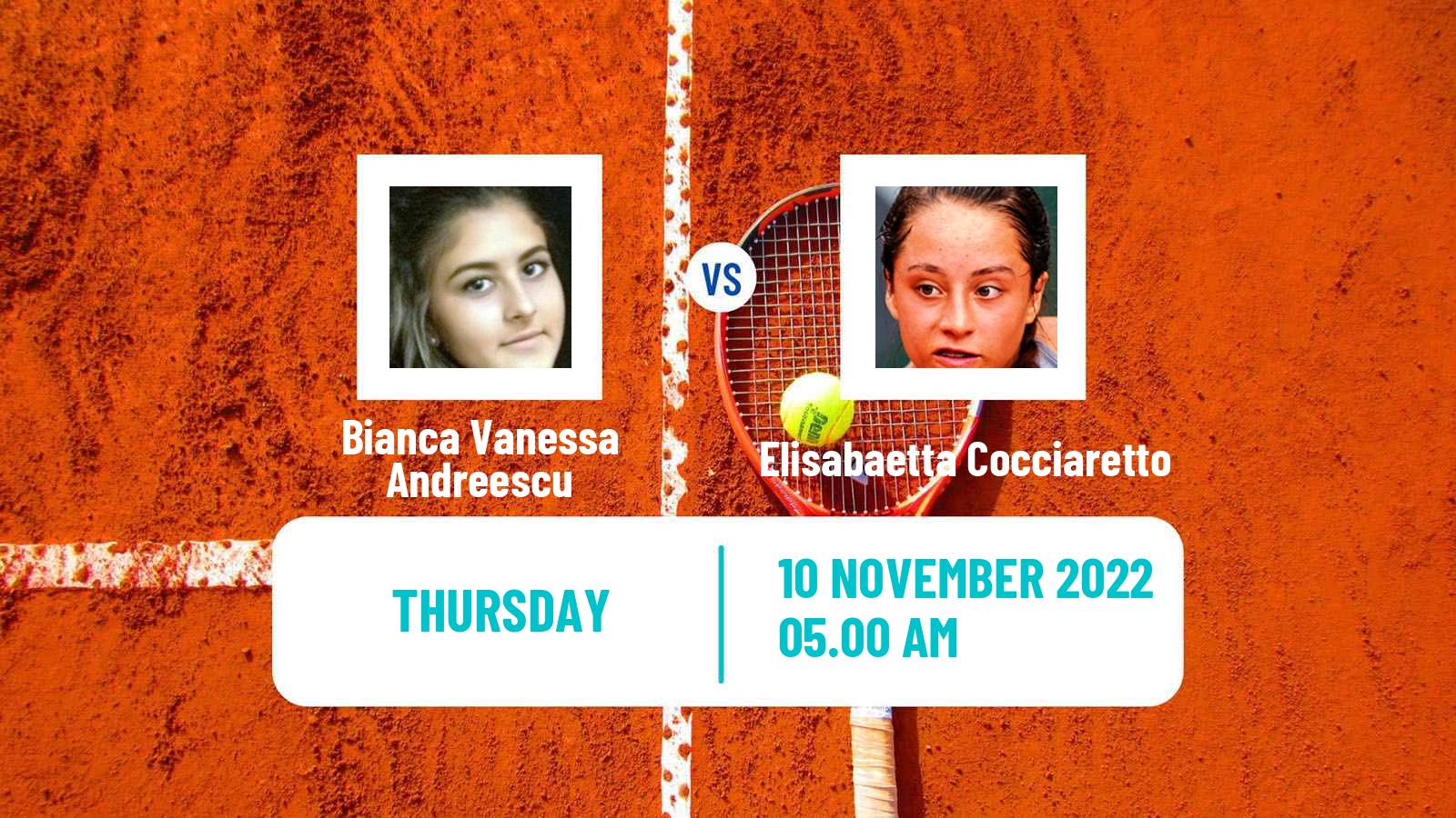 Tennis WTA Billie Jean King Cup World Group Bianca Vanessa Andreescu - Elisabaetta Cocciaretto