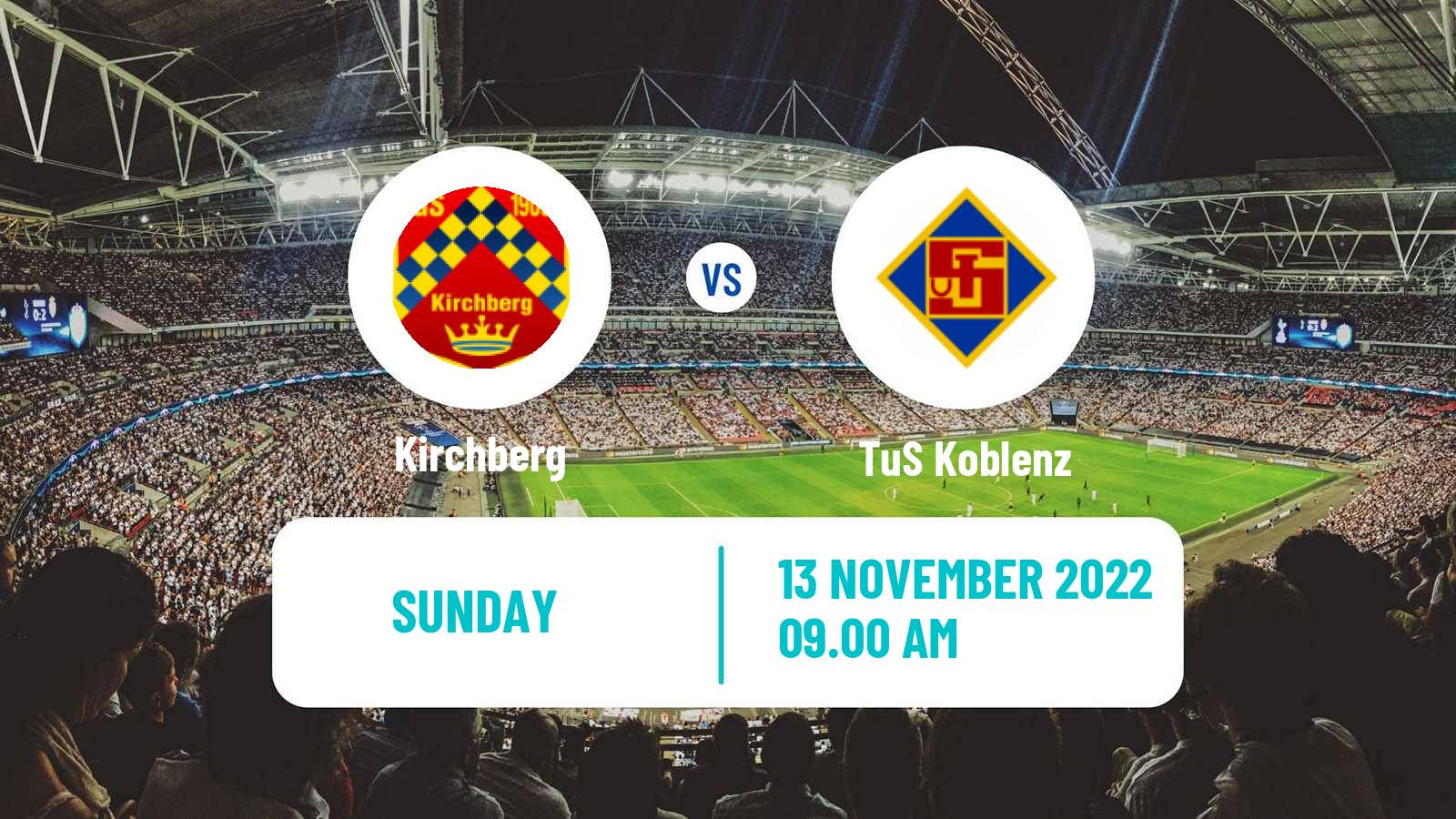 Soccer German Oberliga Rheinland-Pfalz/Saar Kirchberg - TuS Koblenz