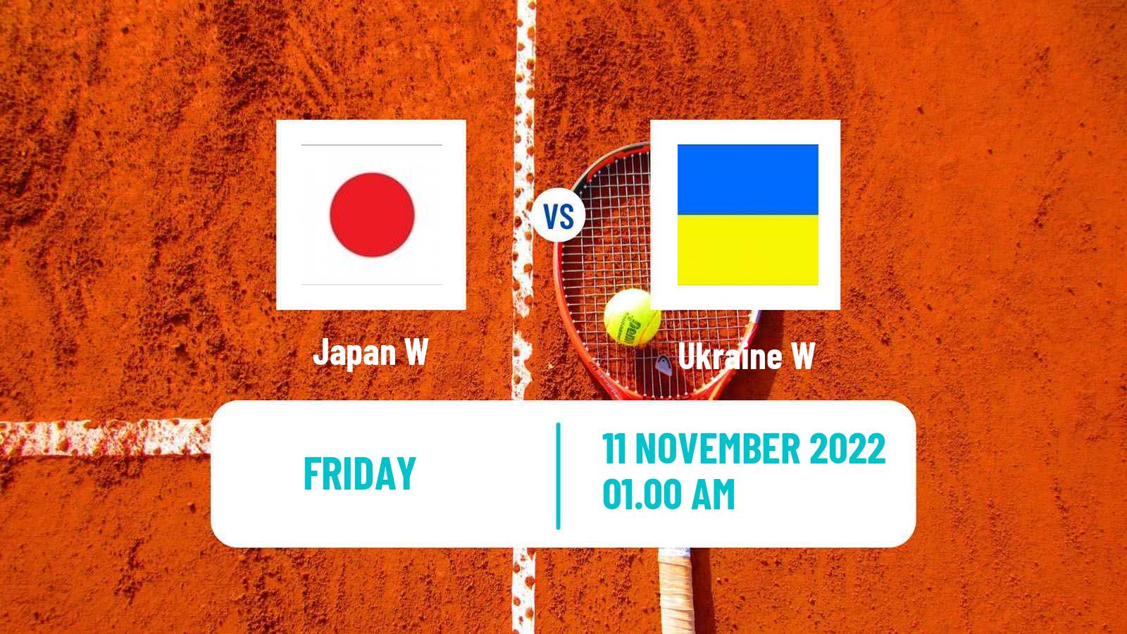 Tennis WTA Billie Jean King Cup World Group Teams Japan W - Ukraine W