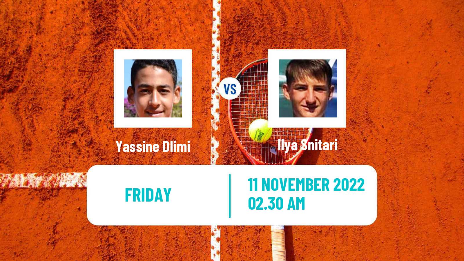 Tennis ITF Tournaments Yassine Dlimi - Ilya Snitari
