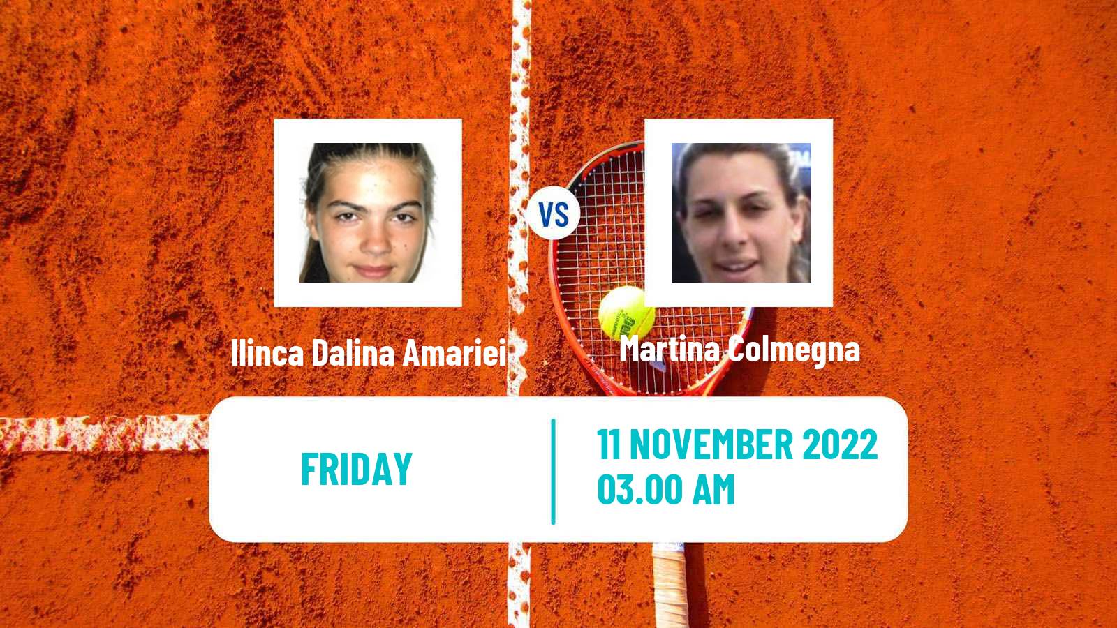 Tennis ITF Tournaments Ilinca Dalina Amariei - Martina Colmegna
