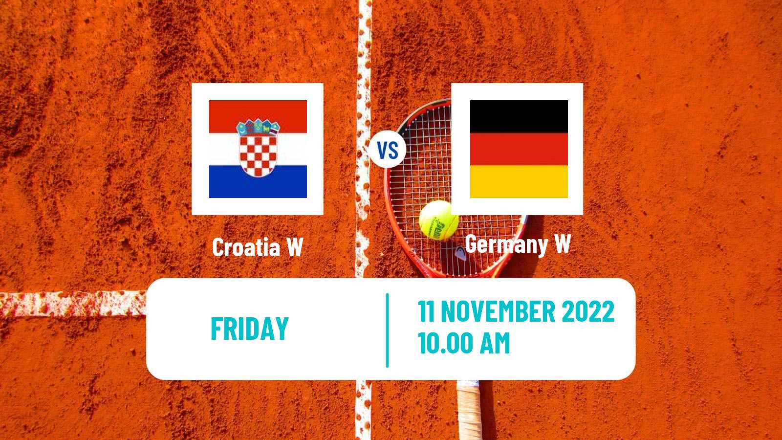 Tennis WTA Billie Jean King Cup World Group Teams Croatia W - Germany W