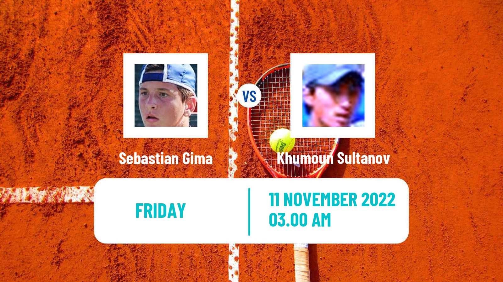 Tennis ITF Tournaments Sebastian Gima - Khumoun Sultanov