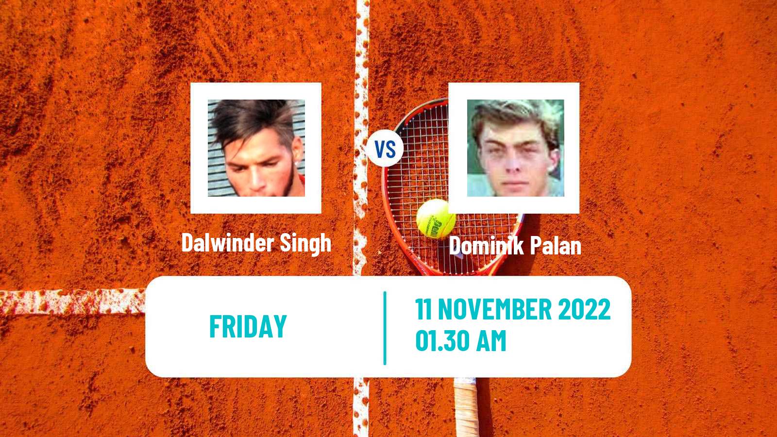 Tennis ITF Tournaments Dalwinder Singh - Dominik Palan