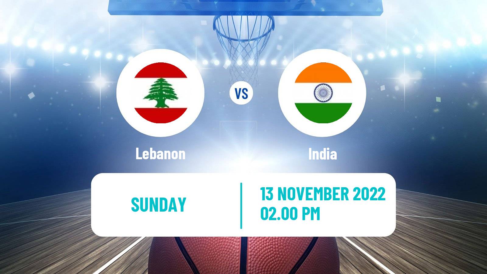 Basketball World Championship Basketball Lebanon - India