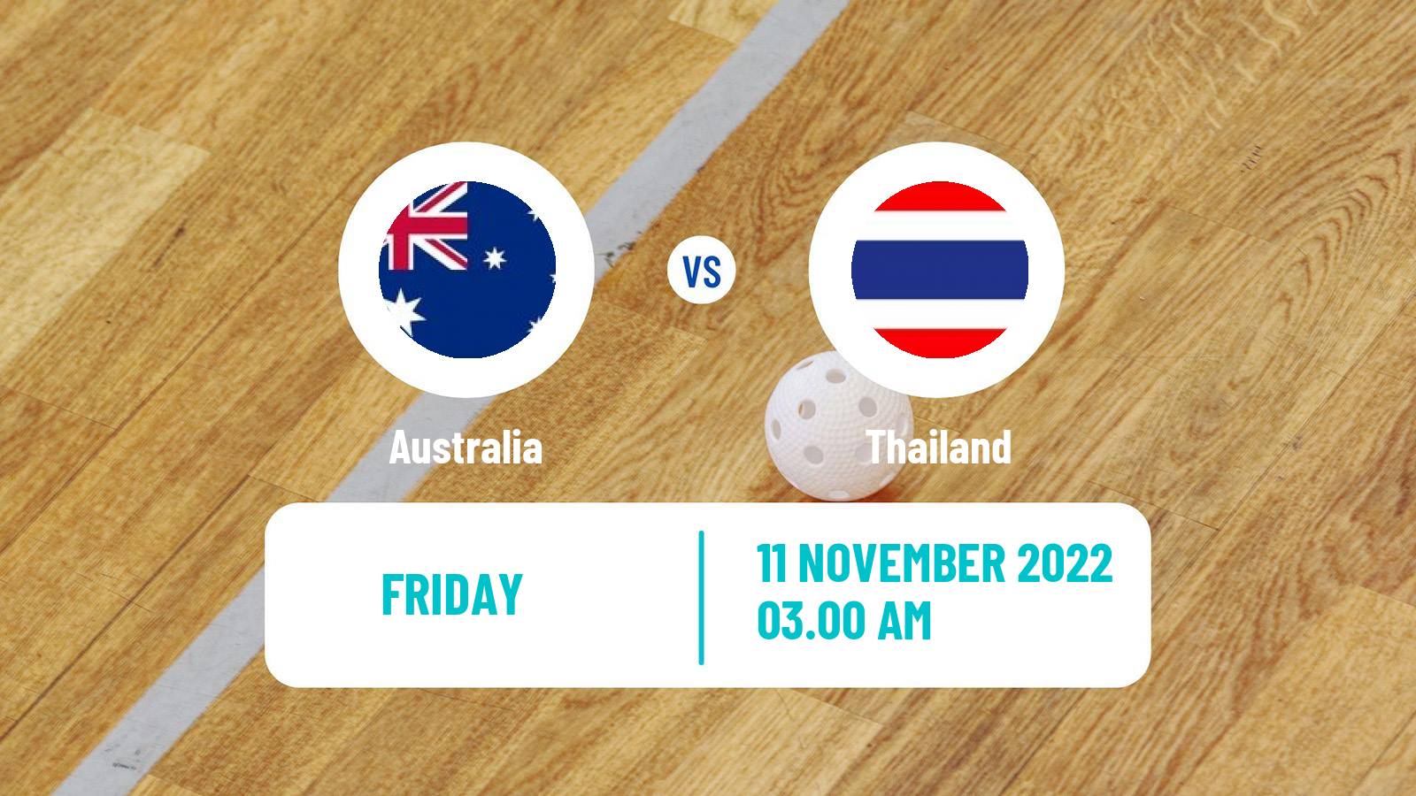 Floorball World Championship Floorball Australia - Thailand