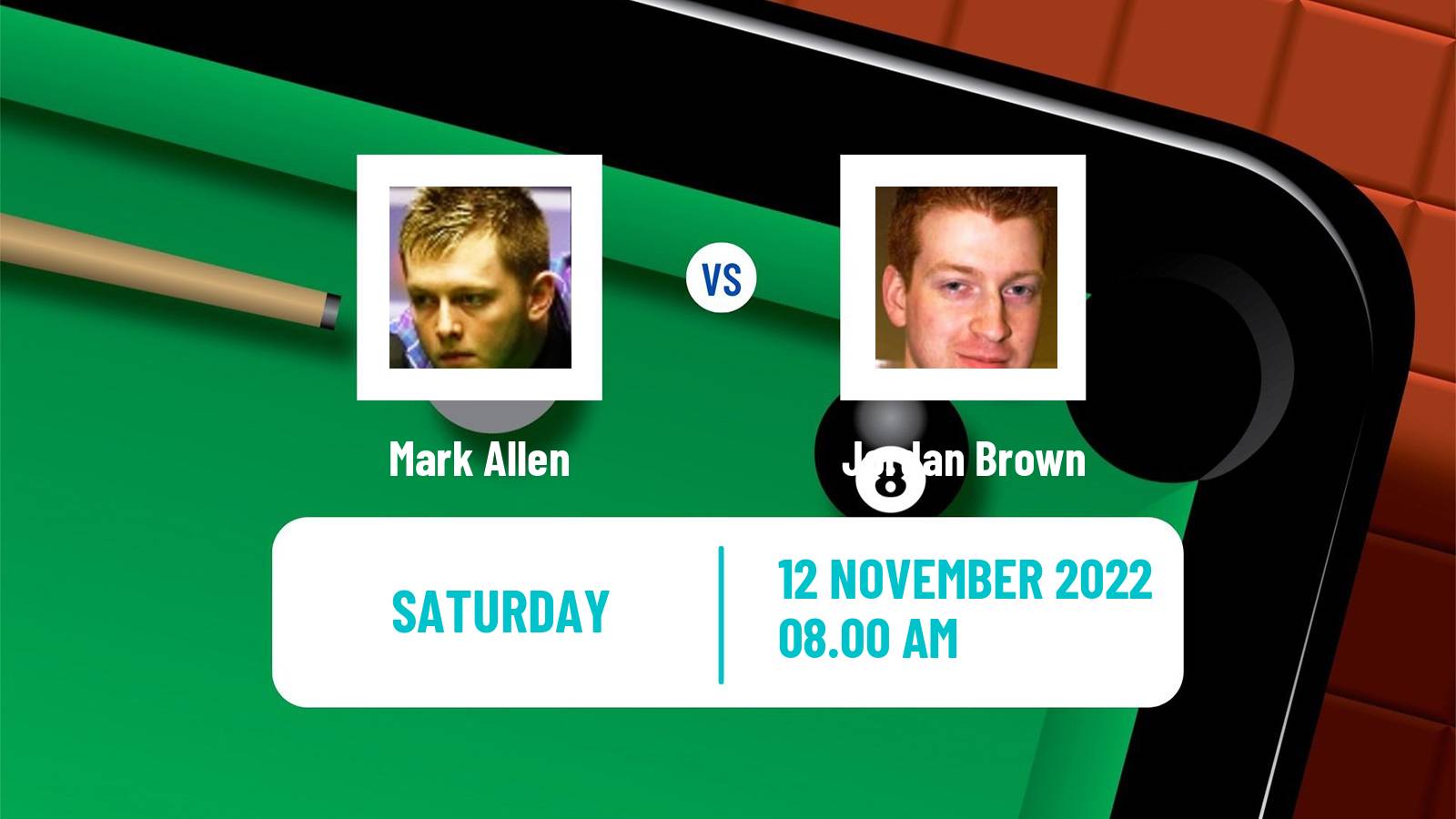 Snooker Snooker Mark Allen - Jordan Brown