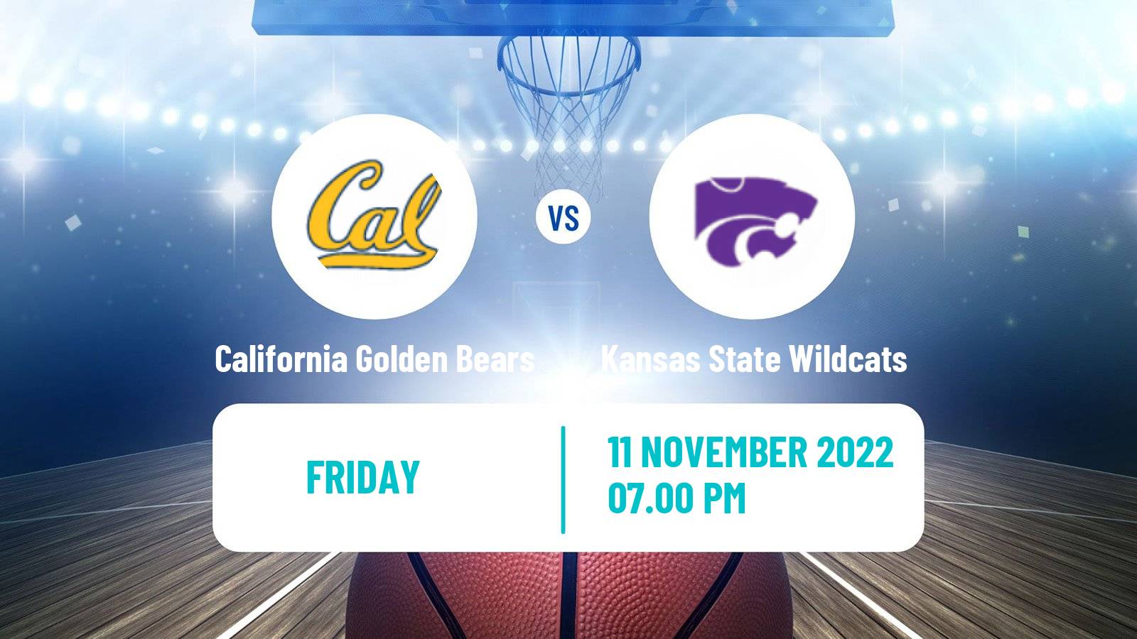 Basketball NCAA College Basketball California Golden Bears - Kansas State Wildcats