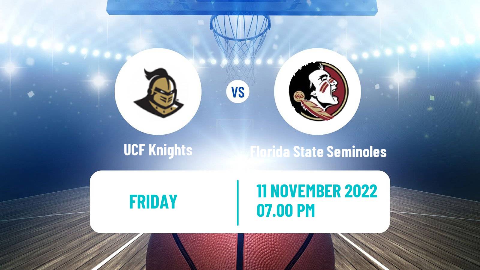 Basketball NCAA College Basketball UCF Knights - Florida State Seminoles