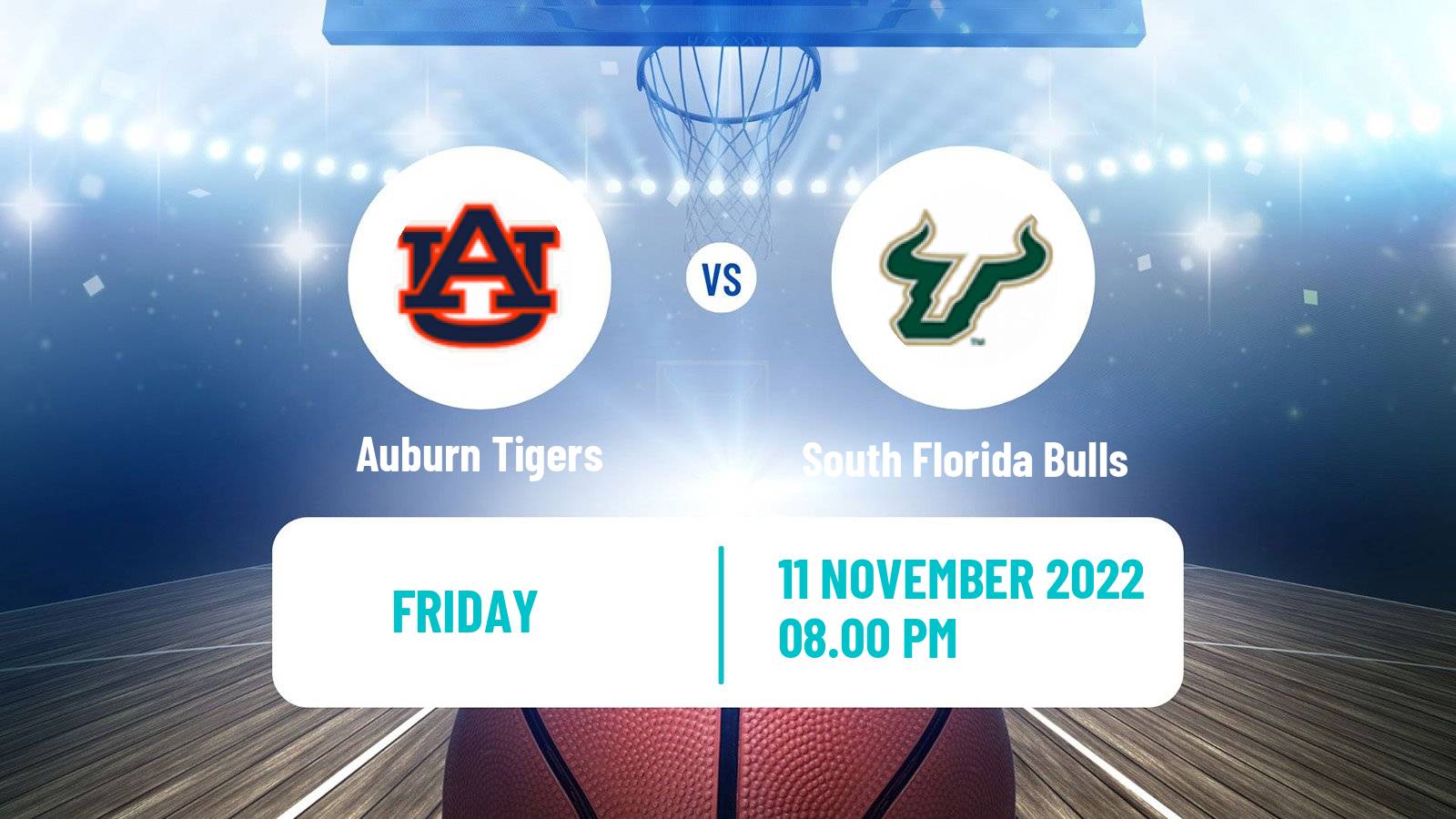 Basketball NCAA College Basketball Auburn Tigers - South Florida Bulls