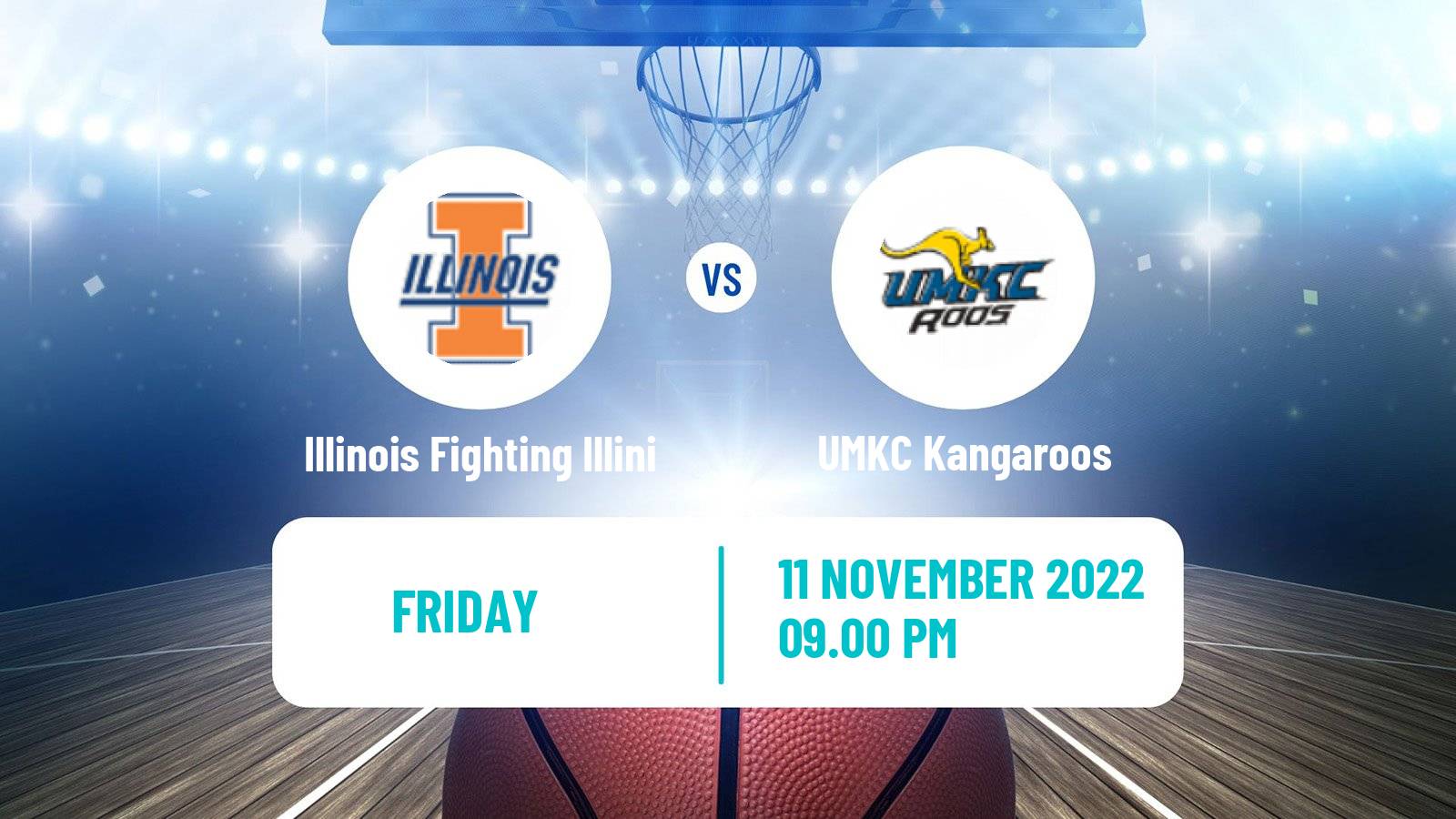 Basketball NCAA College Basketball Illinois Fighting Illini - UMKC Kangaroos