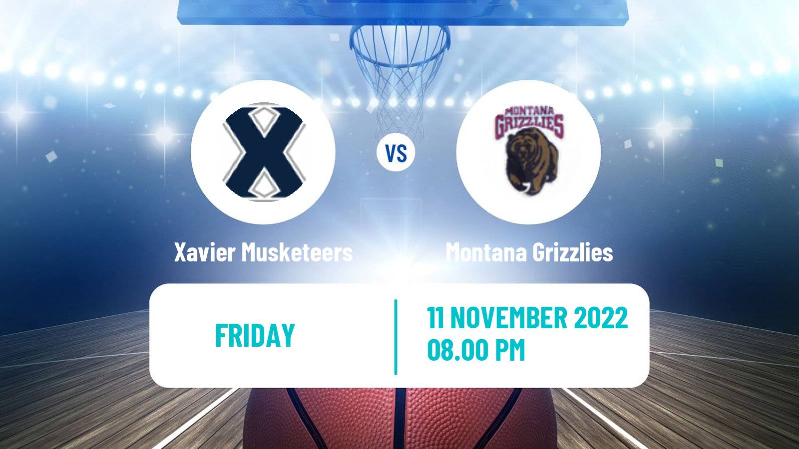 Basketball NCAA College Basketball Xavier Musketeers - Montana Grizzlies