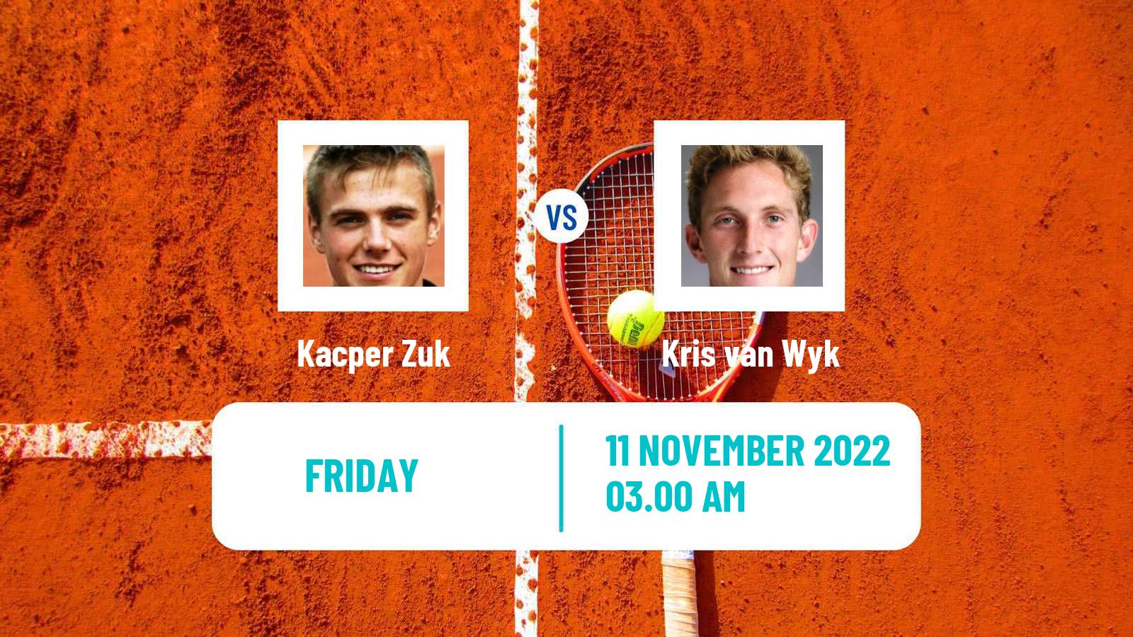 Tennis ITF Tournaments Kacper Zuk - Kris van Wyk
