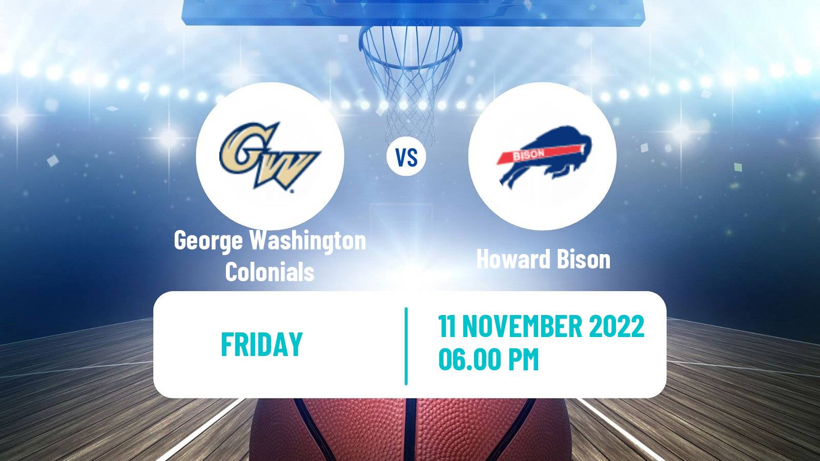 Basketball NCAA College Basketball George Washington Colonials - Howard Bison