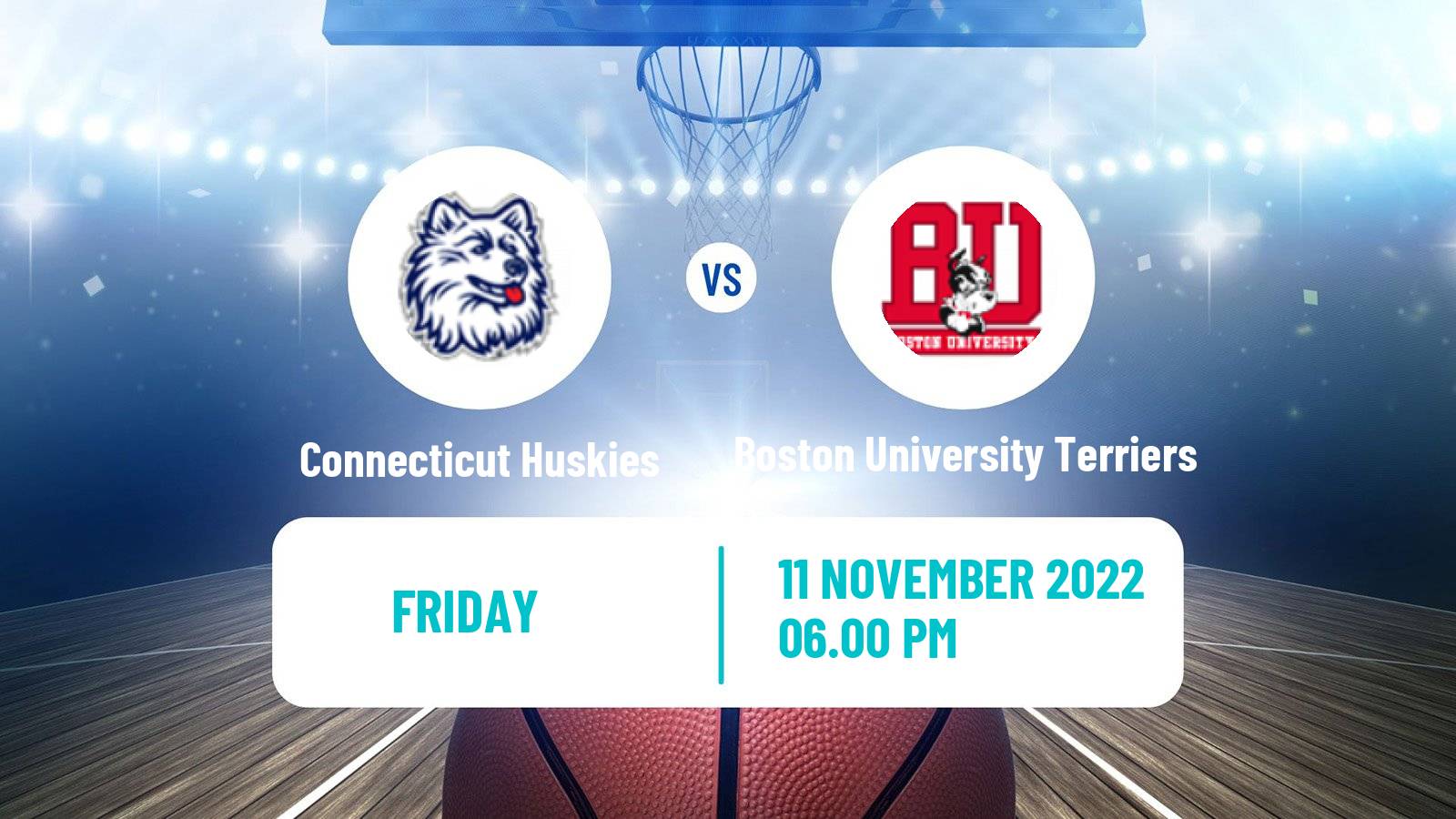 Basketball NCAA College Basketball Connecticut Huskies - Boston University Terriers