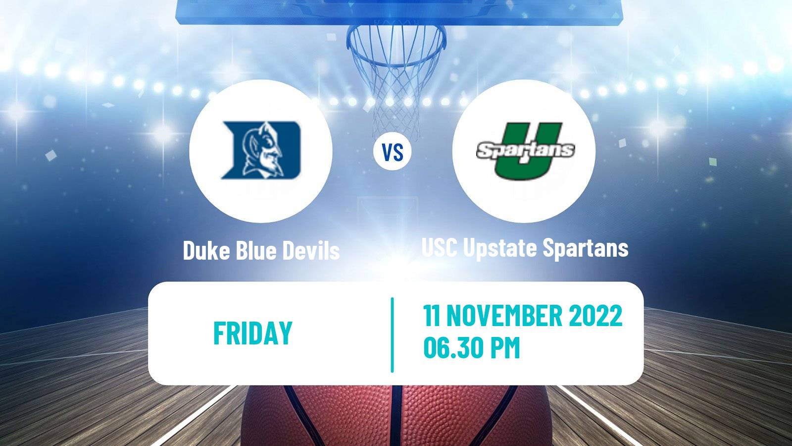 Basketball NCAA College Basketball Duke Blue Devils - USC Upstate Spartans