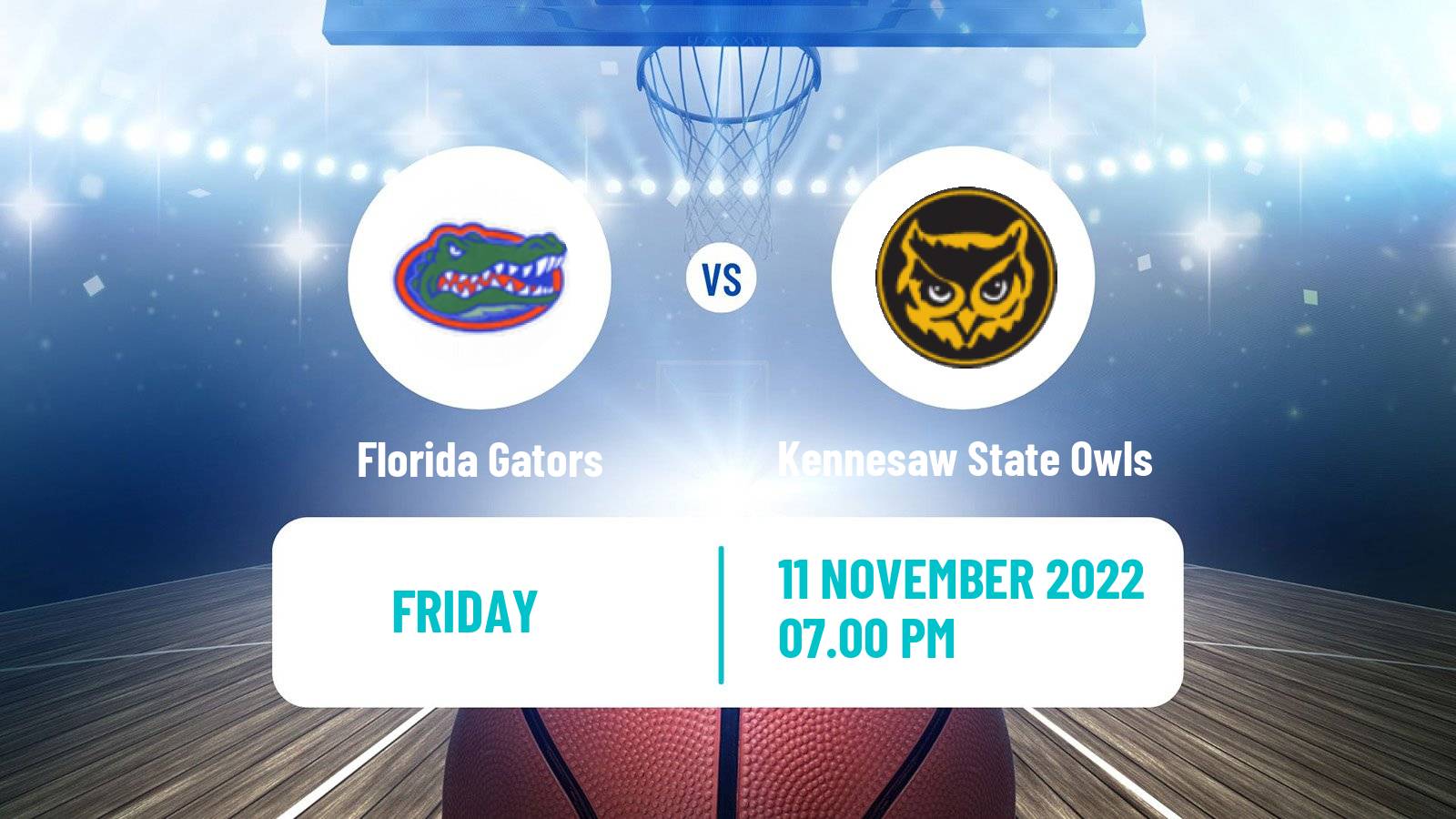 Basketball NCAA College Basketball Florida Gators - Kennesaw State Owls