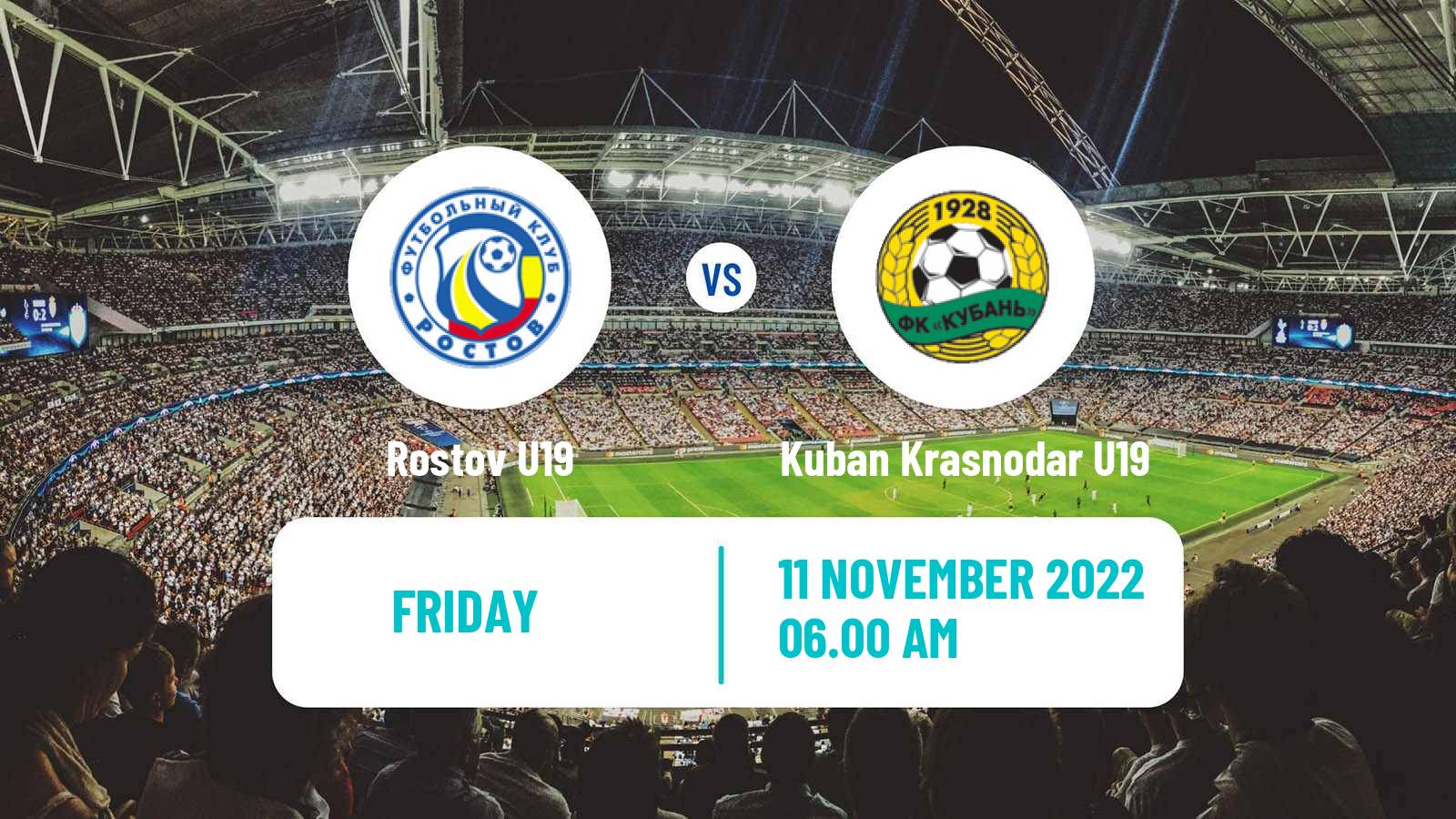 Soccer Russian Youth League Rostov U19 - Kuban Krasnodar U19