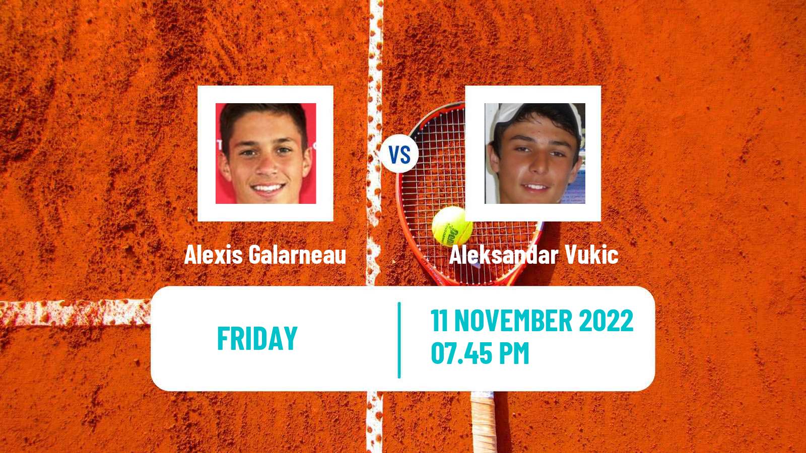 Tennis ATP Challenger Alexis Galarneau - Aleksandar Vukic