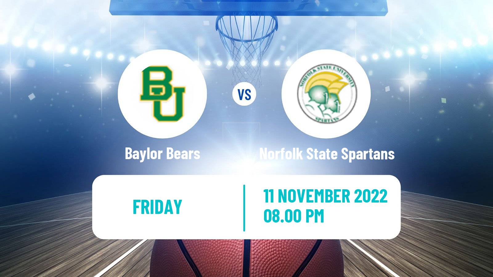 Basketball NCAA College Basketball Baylor Bears - Norfolk State Spartans