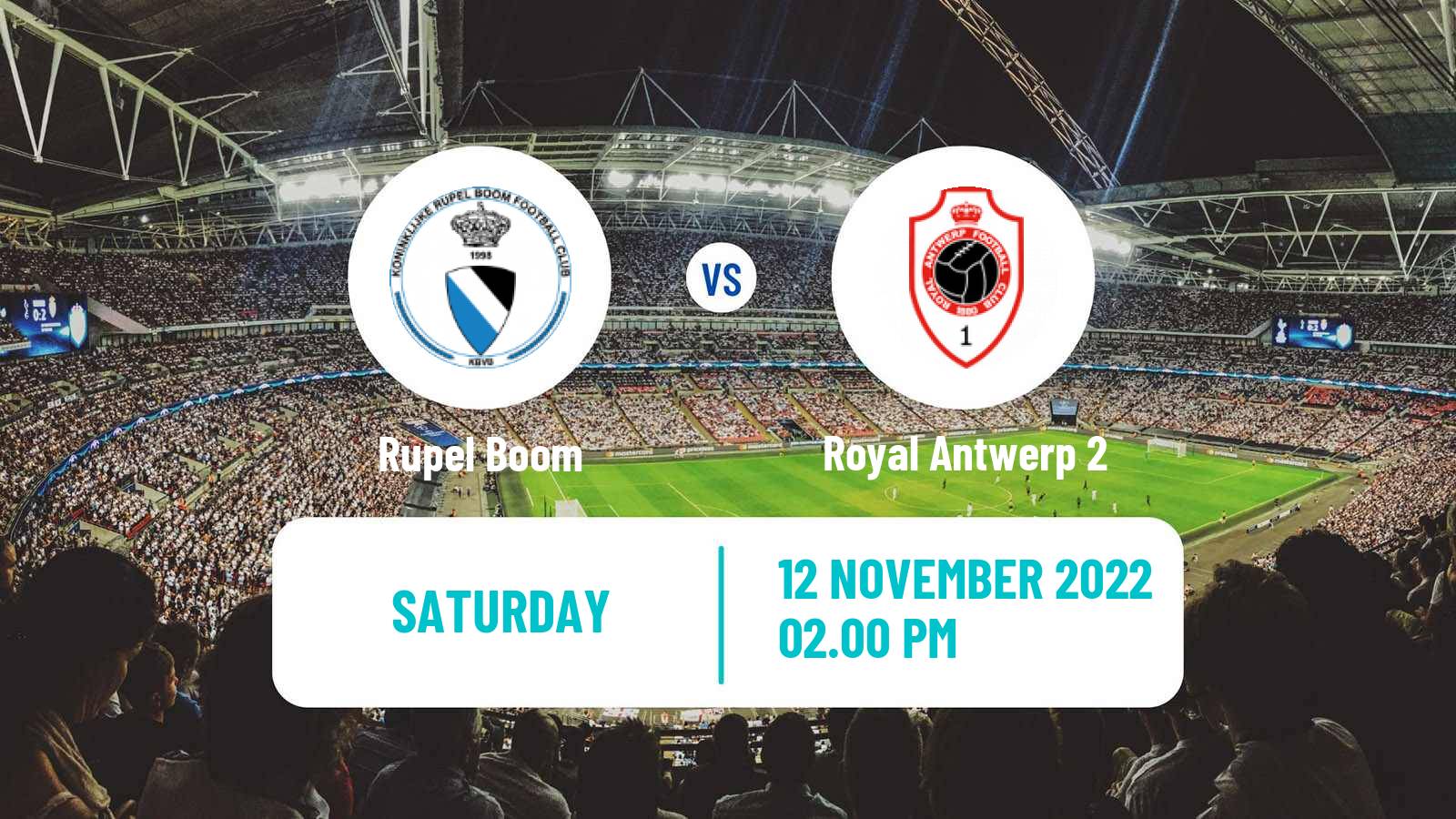 Soccer Belgian National Division 1 Rupel Boom - Royal Antwerp 2
