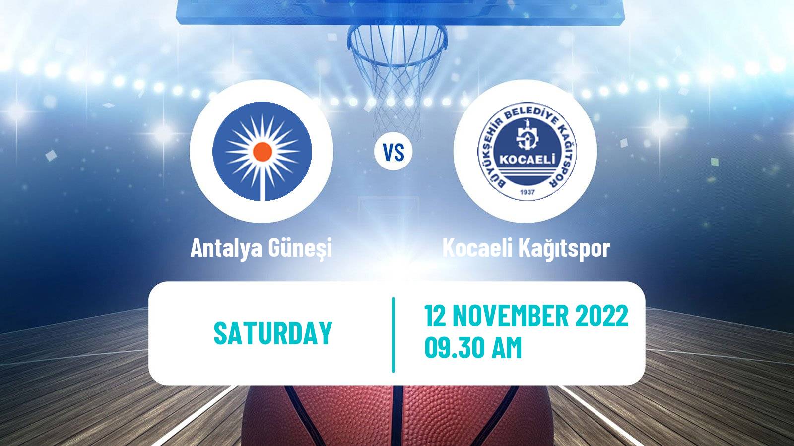 Basketball Turkish TBL Antalya Güneşi - Kocaeli Kağıtspor