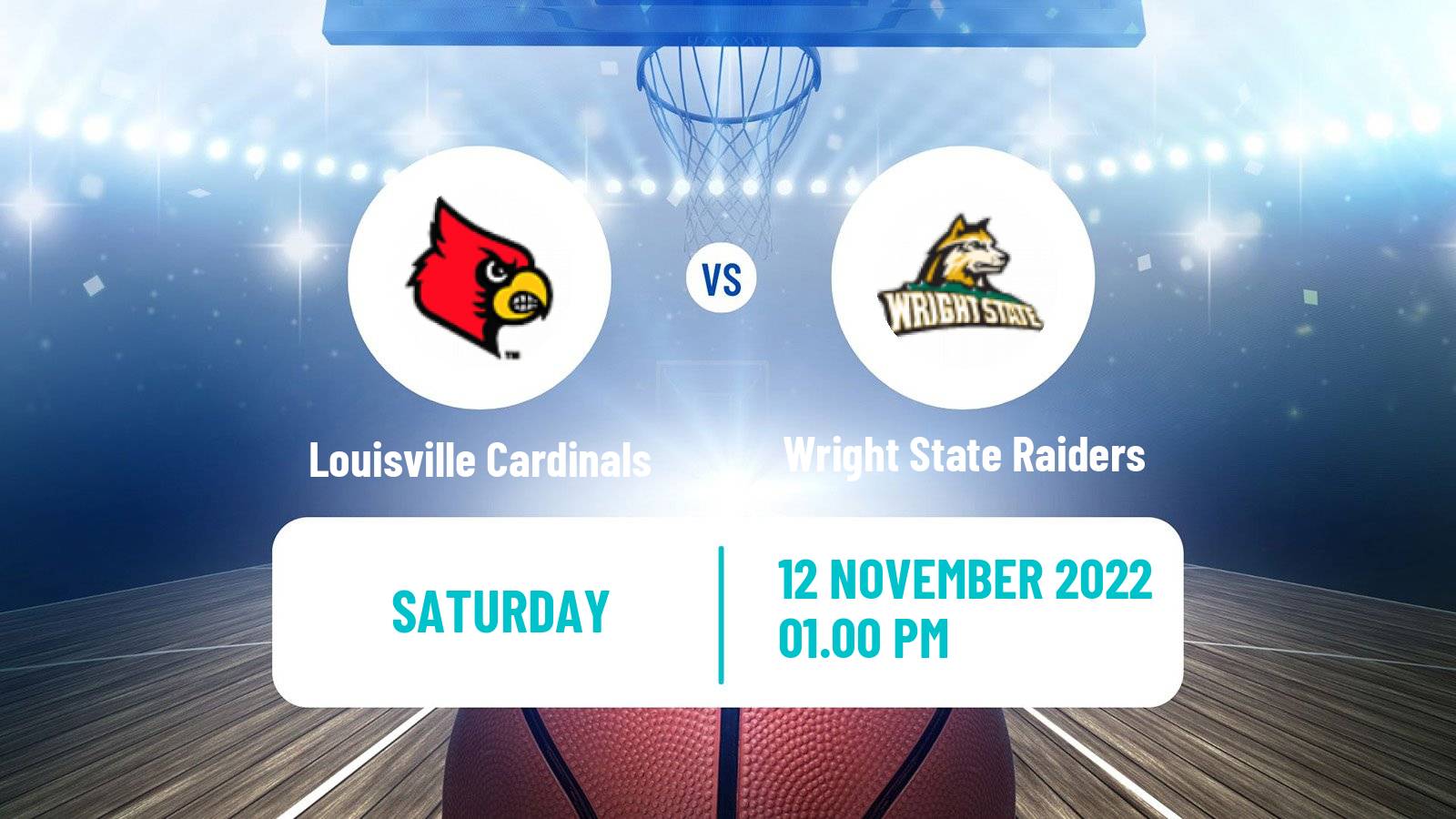 Basketball NCAA College Basketball Louisville Cardinals - Wright State Raiders