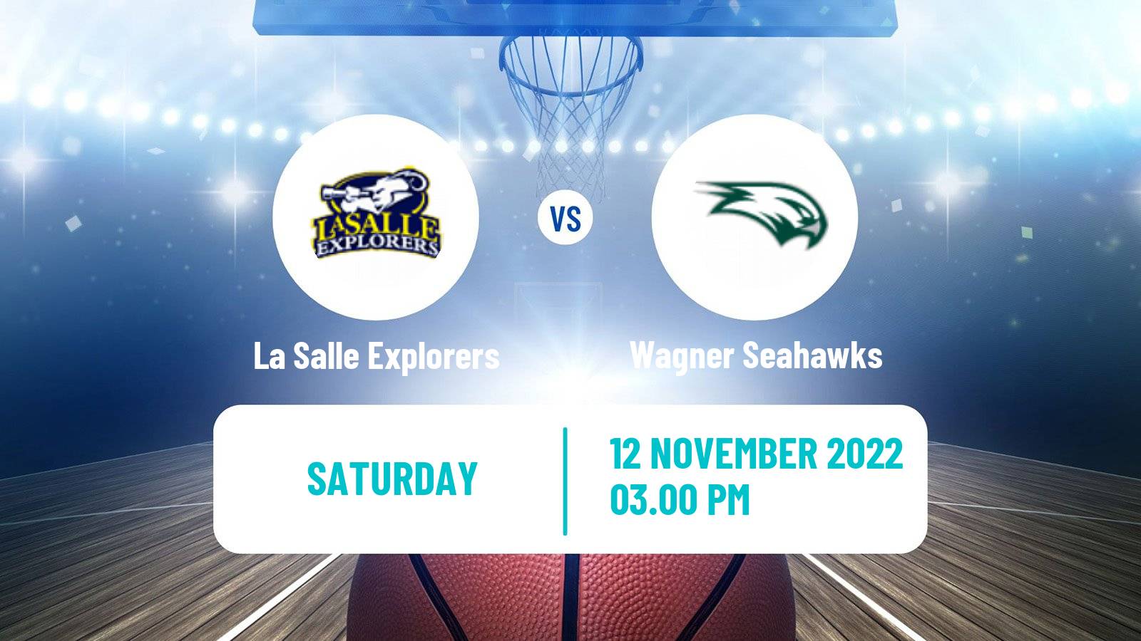 Basketball NCAA College Basketball La Salle Explorers - Wagner Seahawks