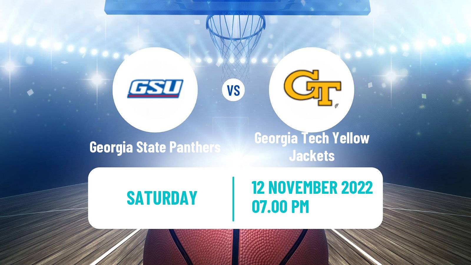 Basketball NCAA College Basketball Georgia State Panthers - Georgia Tech Yellow Jackets