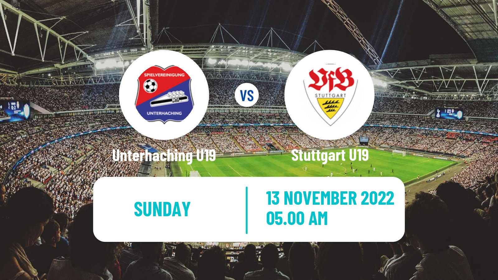 Soccer German Junioren Bundesliga South Unterhaching U19 - Stuttgart U19
