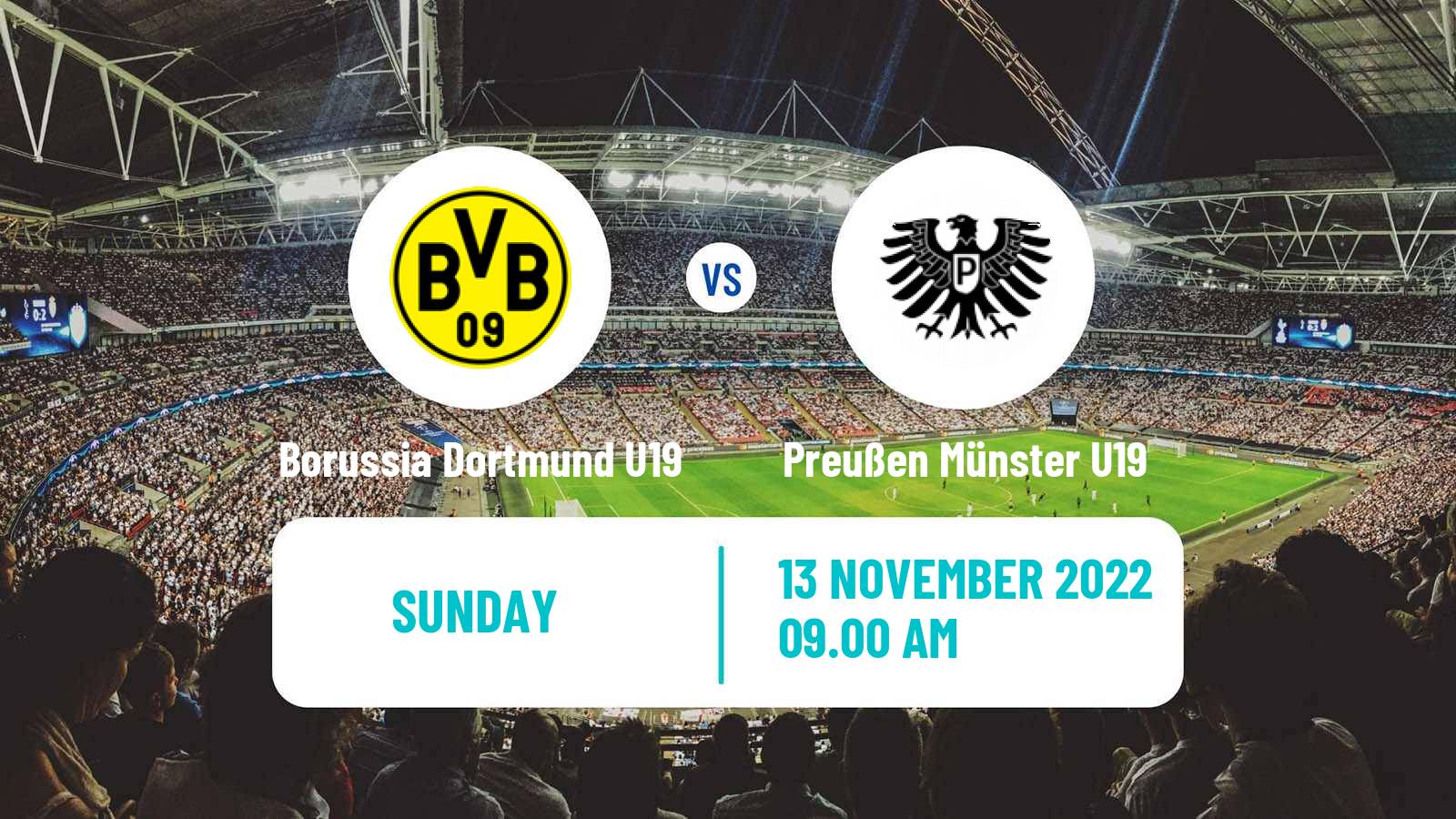 Soccer German Junioren Bundesliga West Borussia Dortmund U19 - Preußen Münster U19
