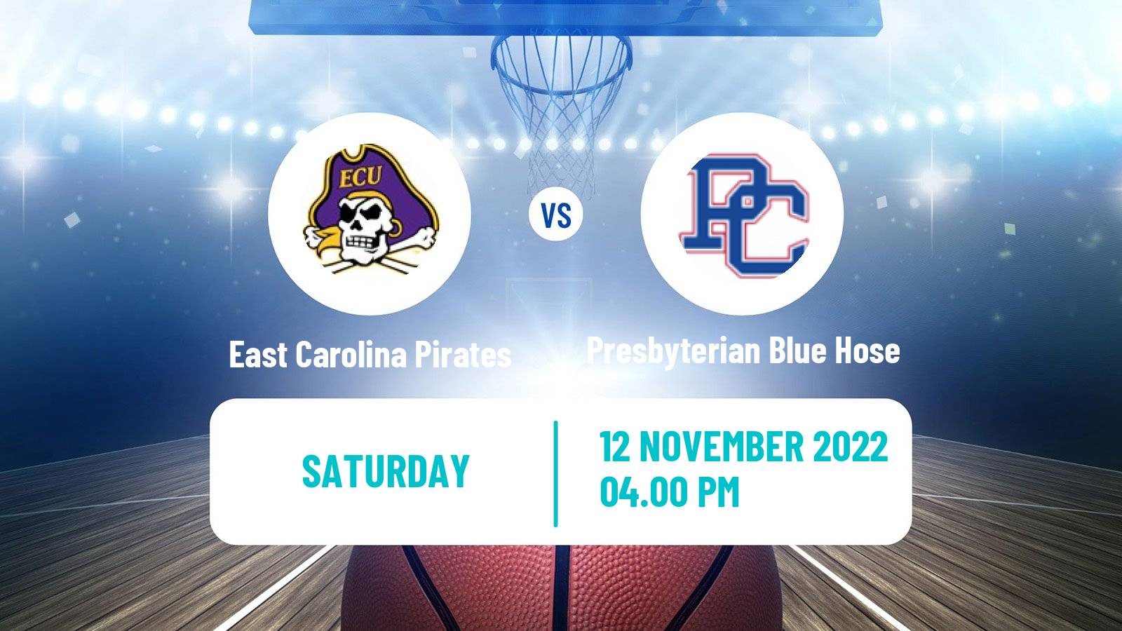 Basketball NCAA College Basketball East Carolina Pirates - Presbyterian Blue Hose