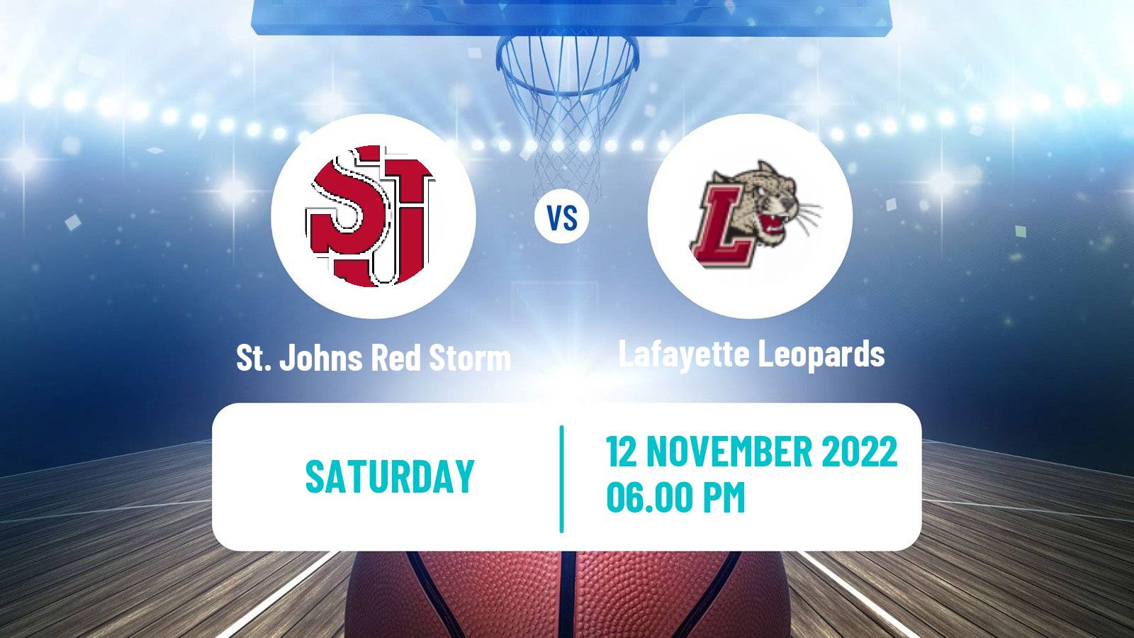 Basketball NCAA College Basketball St. Johns Red Storm - Lafayette Leopards