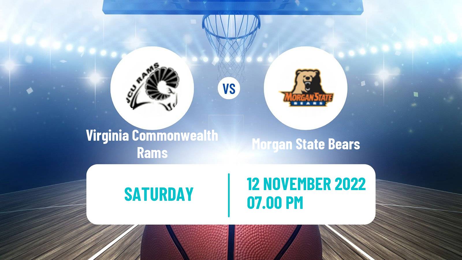 Basketball NCAA College Basketball Virginia Commonwealth Rams - Morgan State Bears