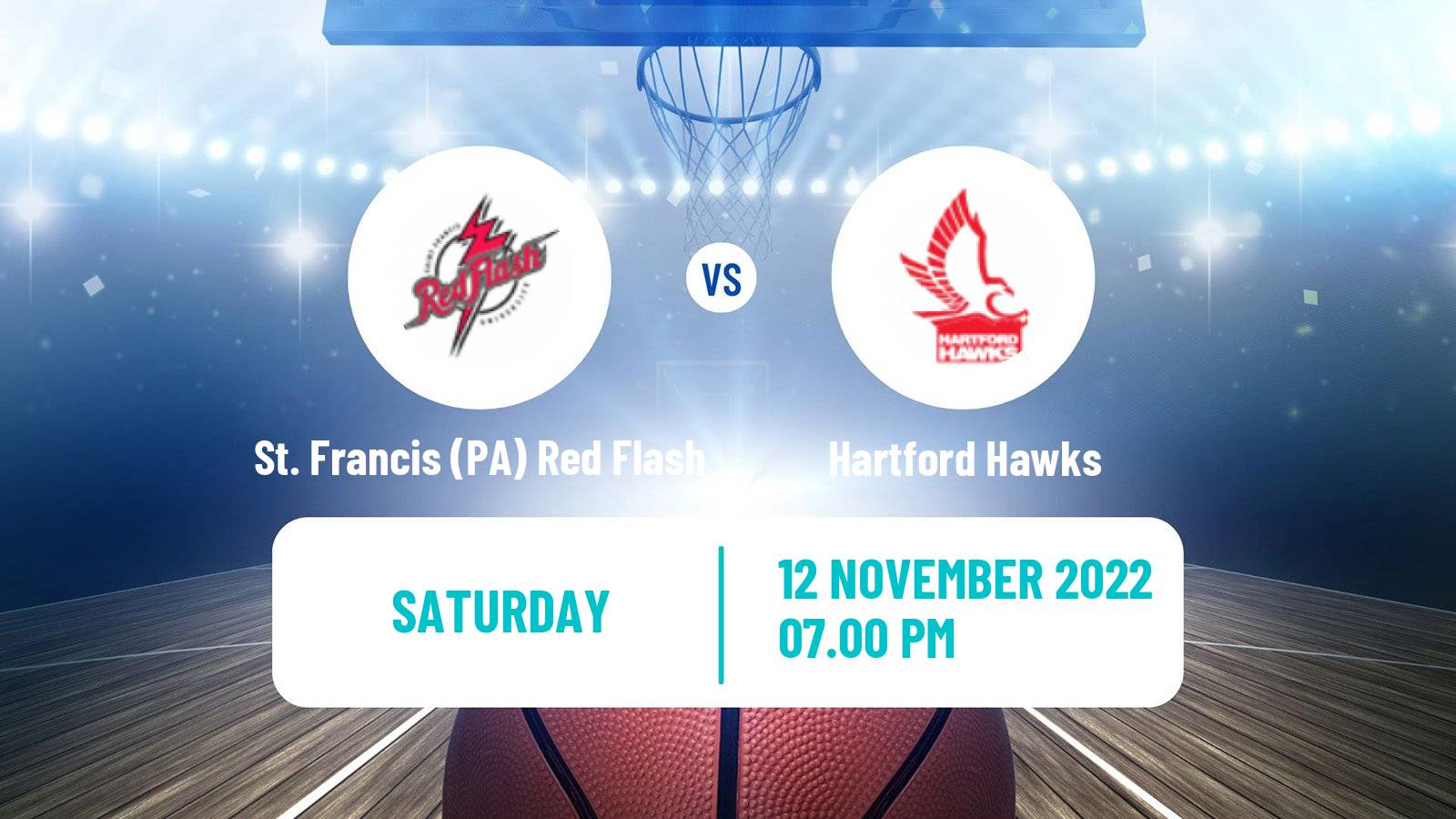 Basketball NCAA College Basketball St. Francis PA Red Flash - Hartford Hawks