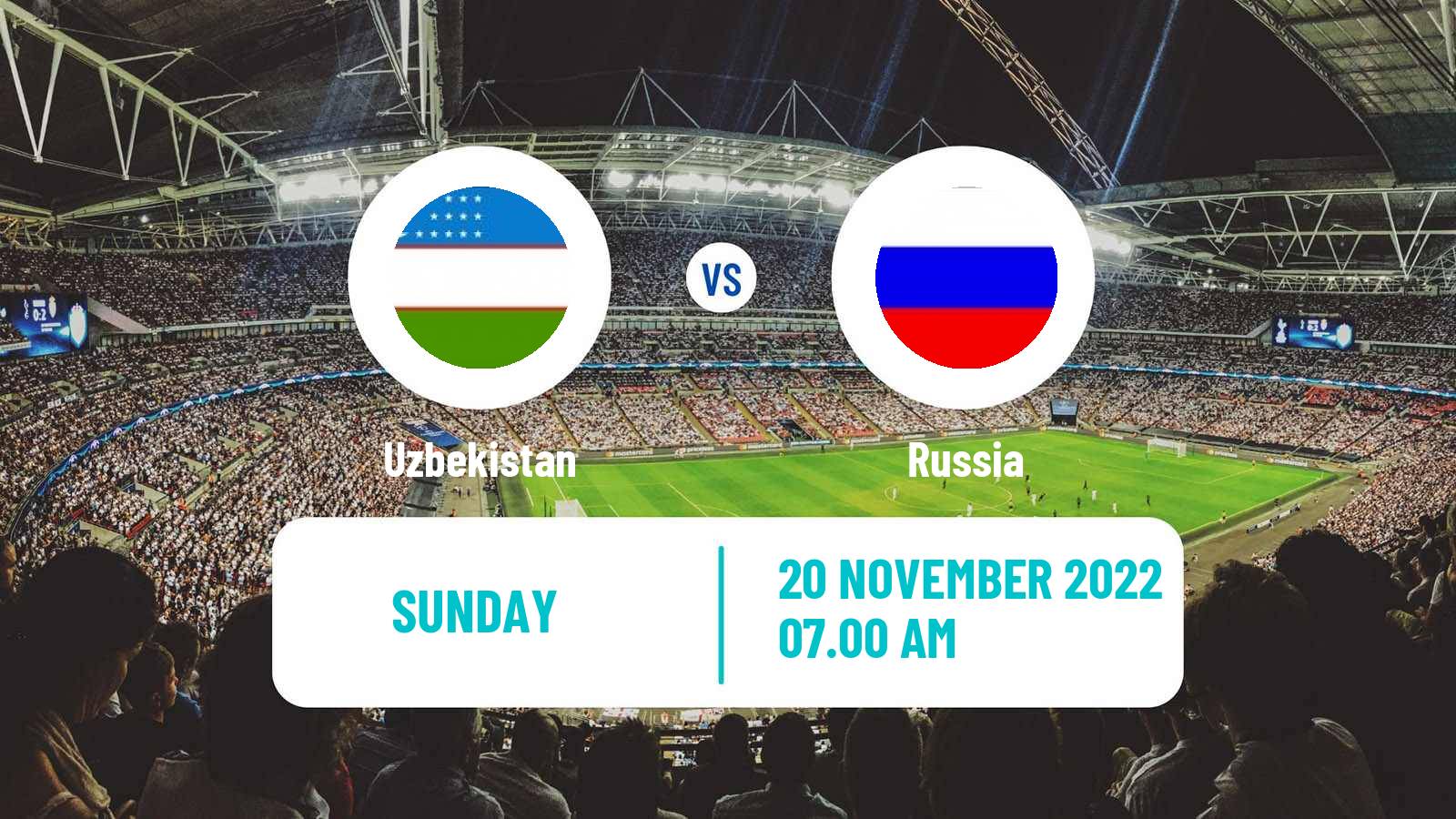 Soccer Friendly Uzbekistan - Russia