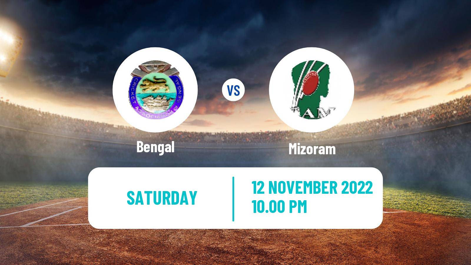 Cricket Vijay Hazare Trophy Bengal - Mizoram