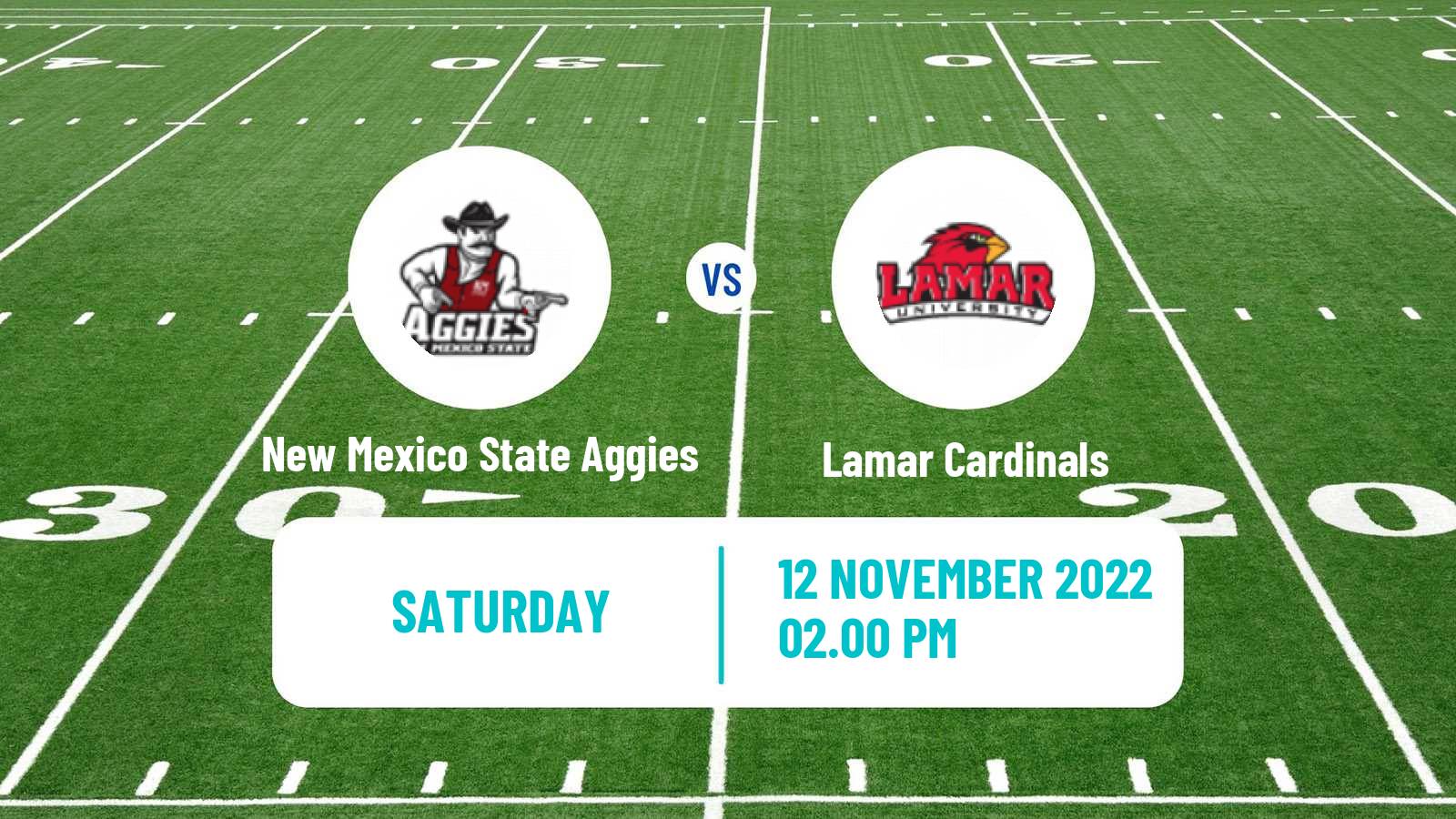 American football NCAA College Football New Mexico State Aggies - Lamar Cardinals