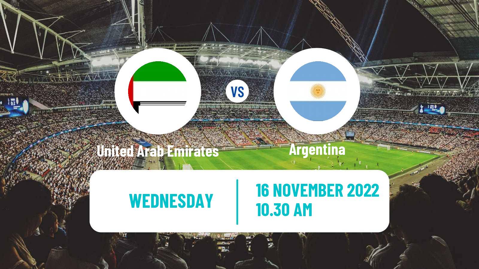 Soccer Friendly United Arab Emirates - Argentina