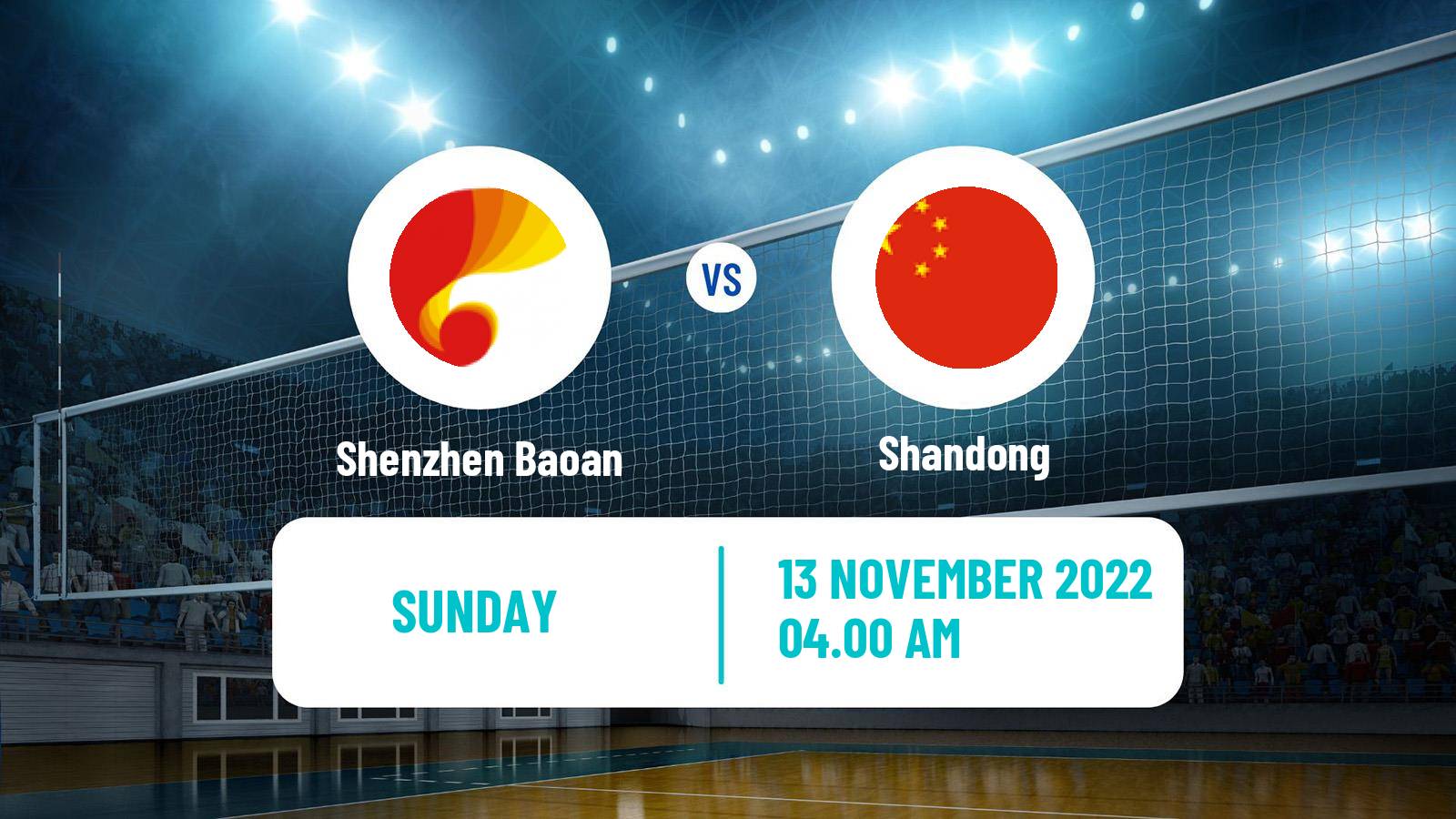 Volleyball Chinese CVL Shenzhen Baoan - Shandong