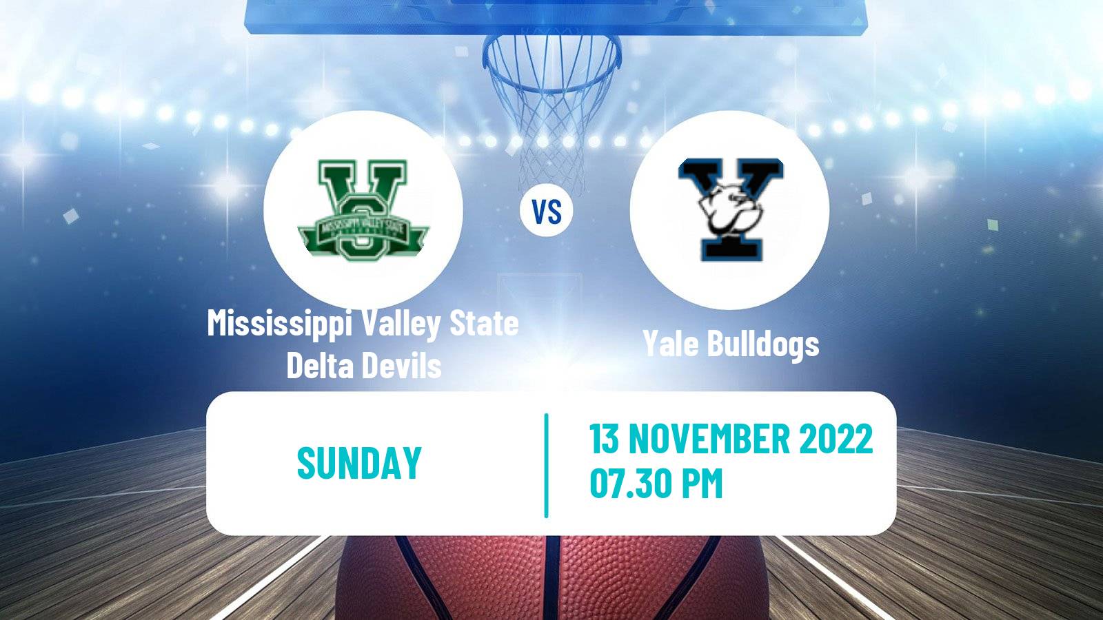 Basketball NCAA College Basketball Mississippi Valley State Delta Devils - Yale Bulldogs