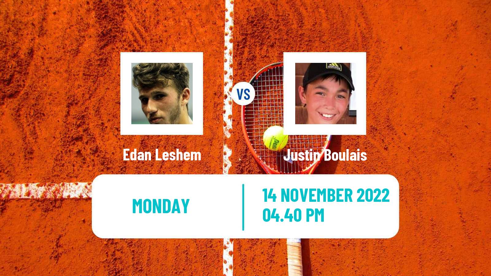 Tennis ATP Challenger Edan Leshem - Justin Boulais