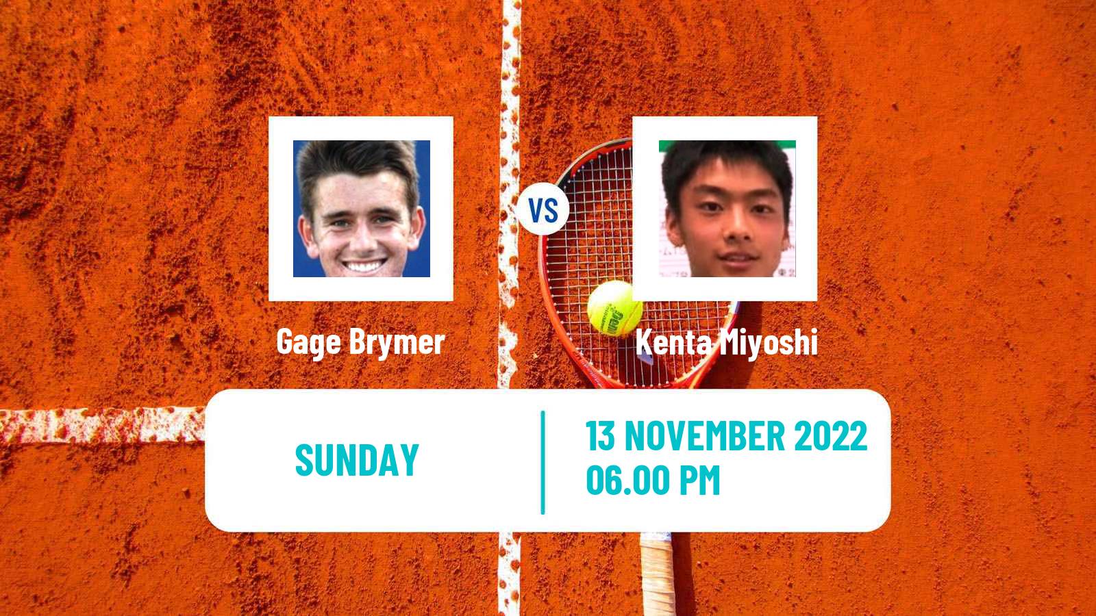 Tennis ATP Challenger Gage Brymer - Kenta Miyoshi