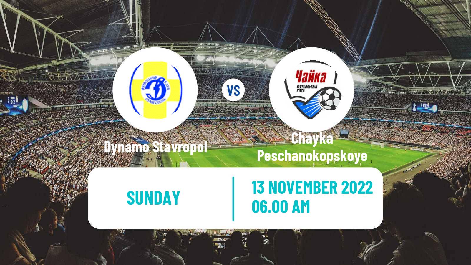 Soccer Russian FNL 2 Group 1 Dynamo Stavropol - Chayka Peschanokopskoye