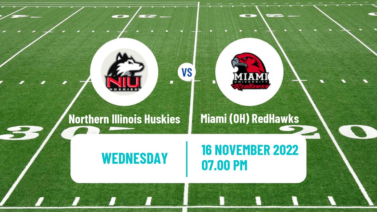 American football NCAA College Football Northern Illinois Huskies - Miami OH RedHawks