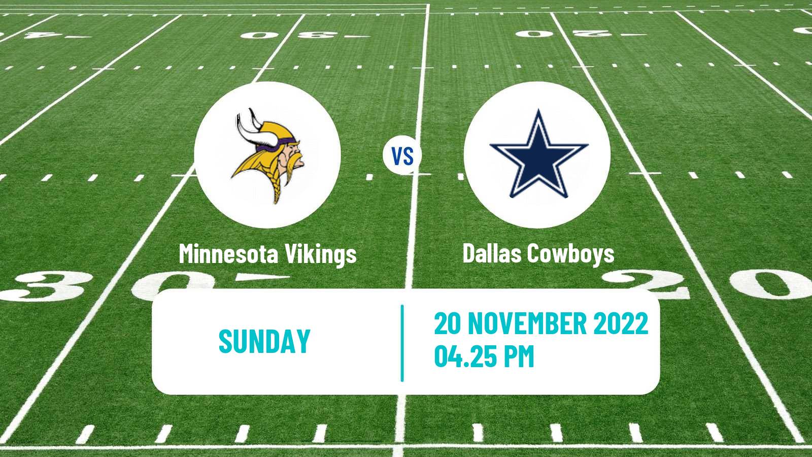 American football NFL Minnesota Vikings - Dallas Cowboys