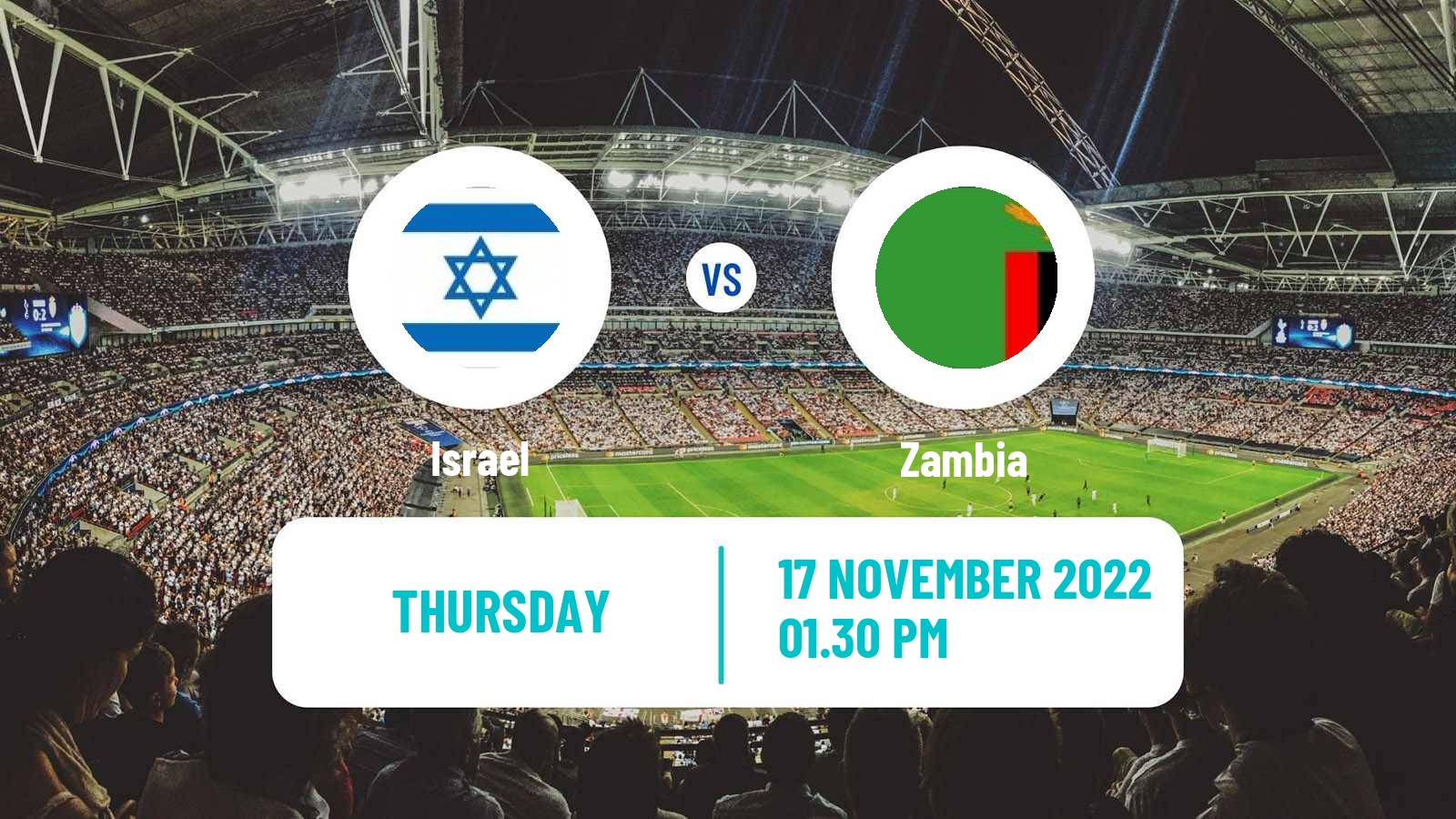 Soccer Friendly Israel - Zambia