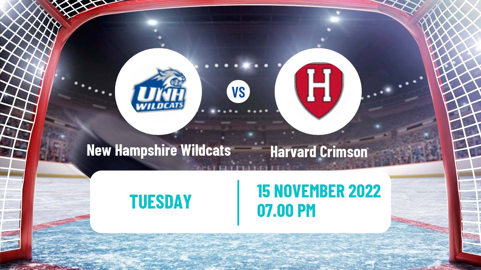 Hockey NCAA Hockey New Hampshire Wildcats - Harvard Crimson