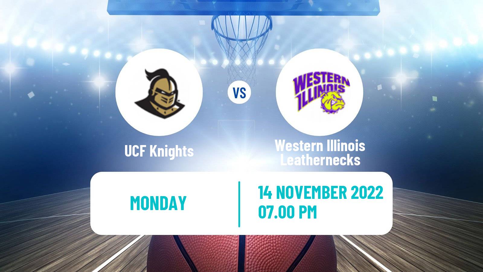 Basketball NCAA College Basketball UCF Knights - Western Illinois Leathernecks